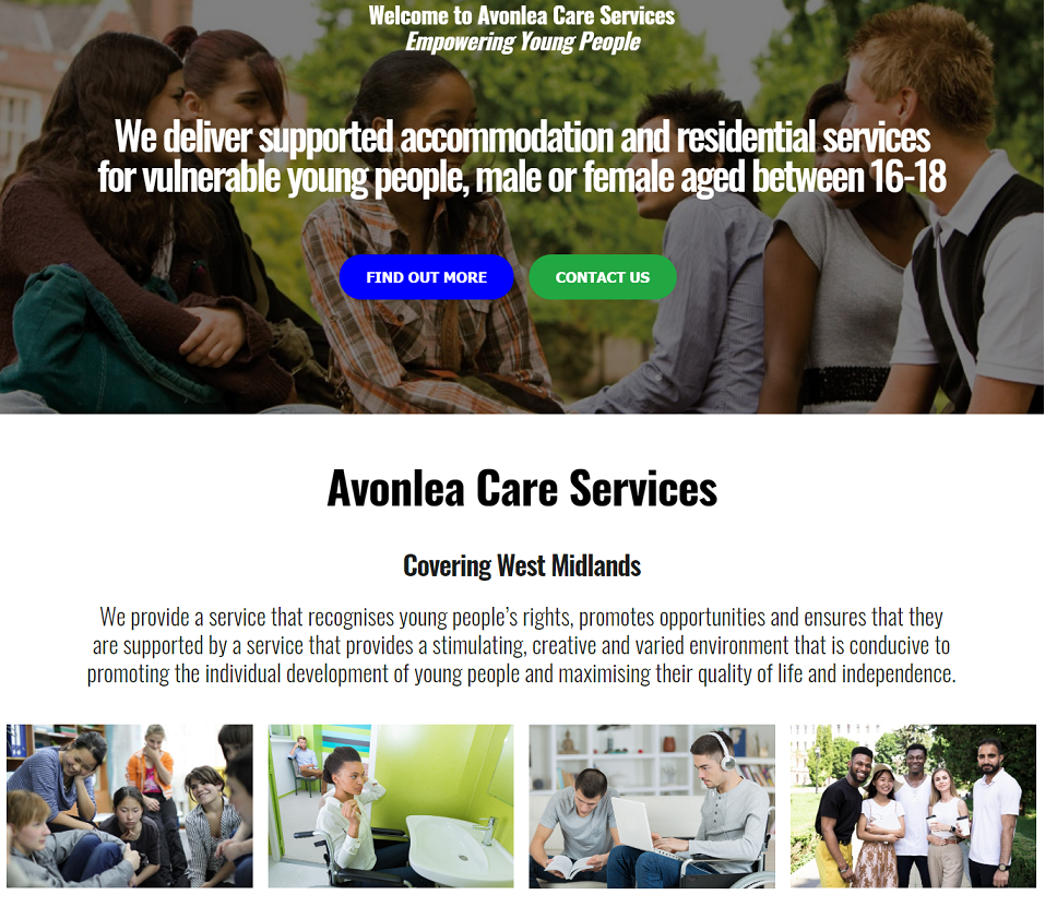 avonlea care services website designed by evantu it and web solutions