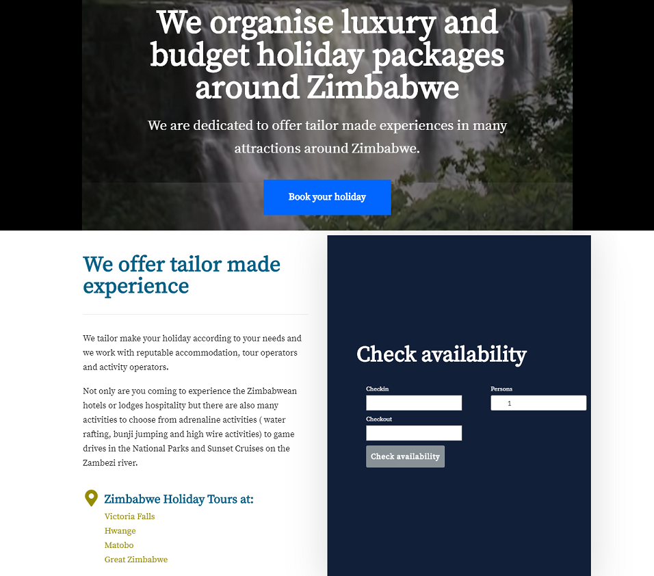 mhukahuru tours website designed by evantu it and web solutions